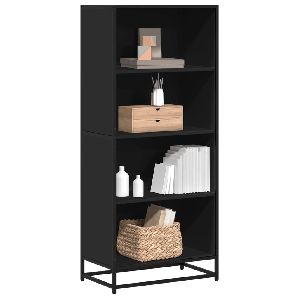 Bokhylle Svart 60x35x139 cm