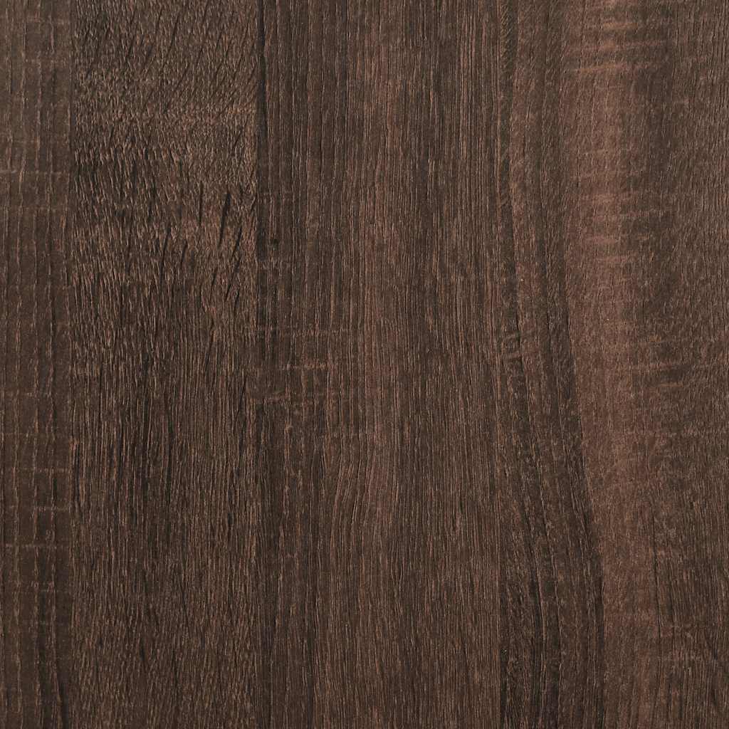 Bokhylle Brun Eik 97,5x33x107,5 cm og metall