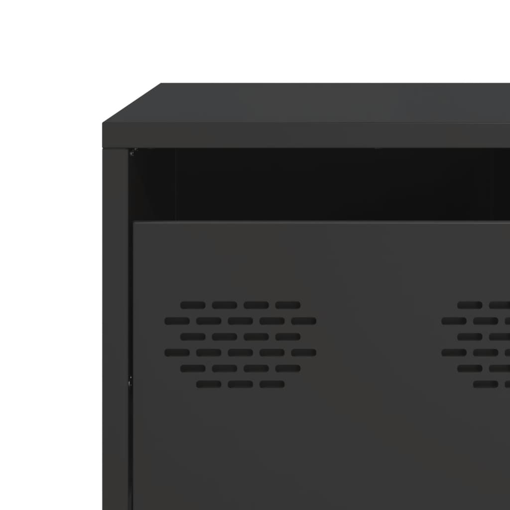 TV-Møbel DIV. TV-benk Svart 68x50x43,5 cm kaldvalset stål