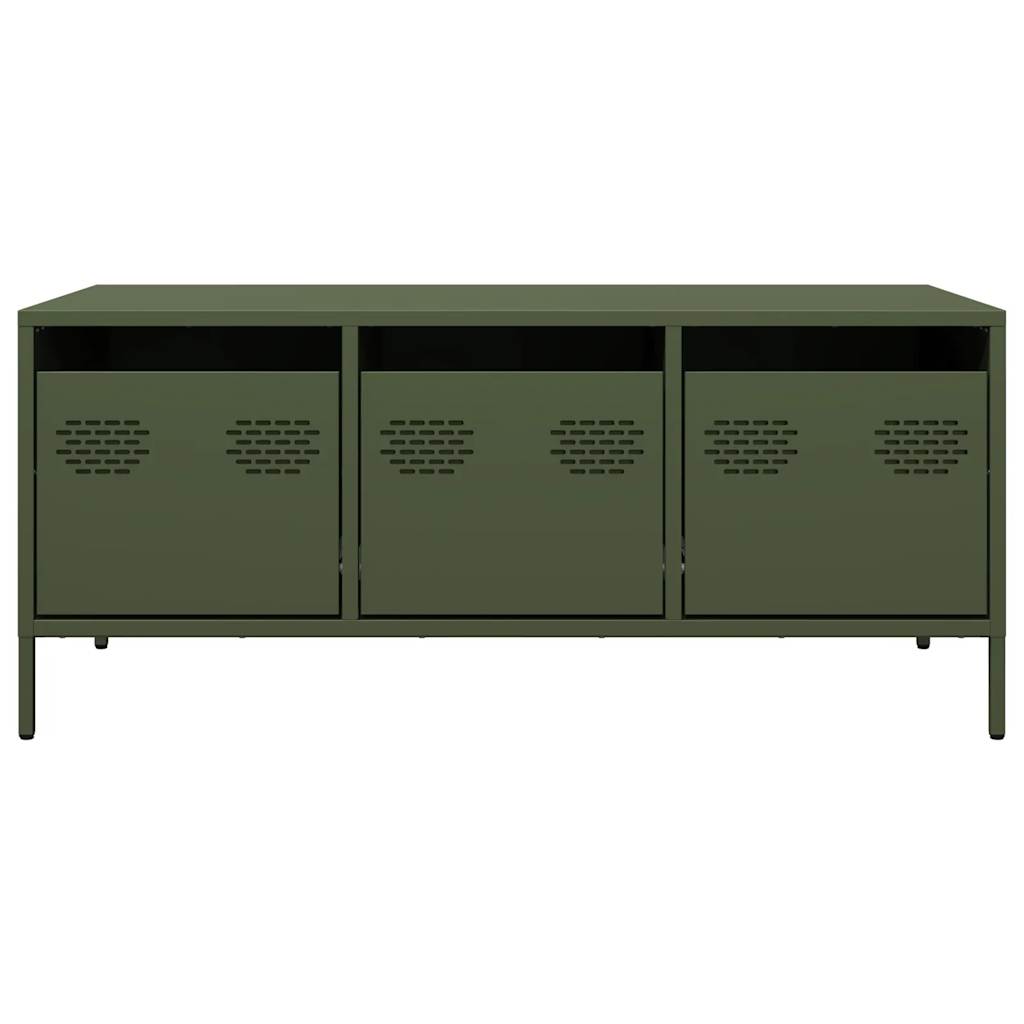 Salongbord Sofabord DIV. olivengrønn 101,5x50x43,5 cm kaldvalset stål