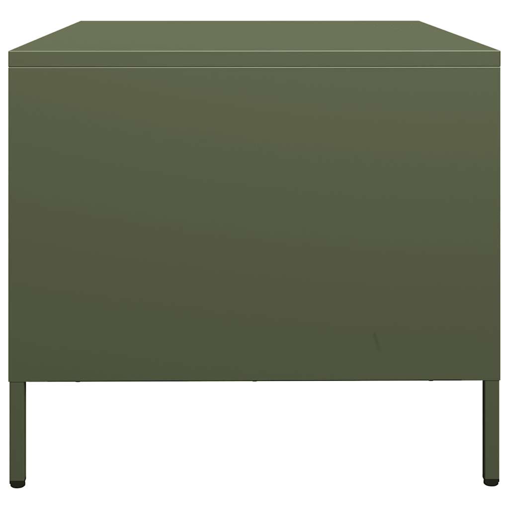 Salongbord Sofabord DIV. olivengrønn 101,5x50x43,5 cm kaldvalset stål