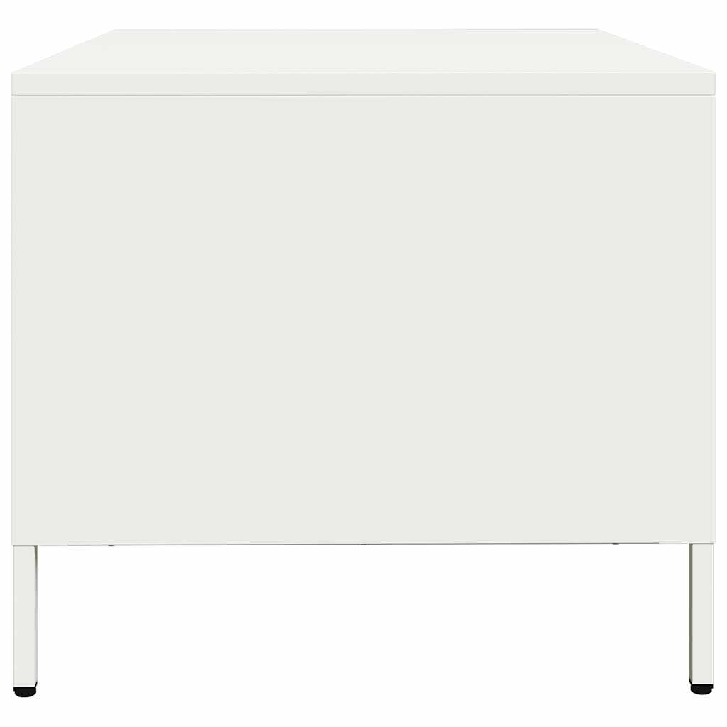 Salongbord Sofabord Hvit 101,5x50x43,5 cm kaldvalset stål