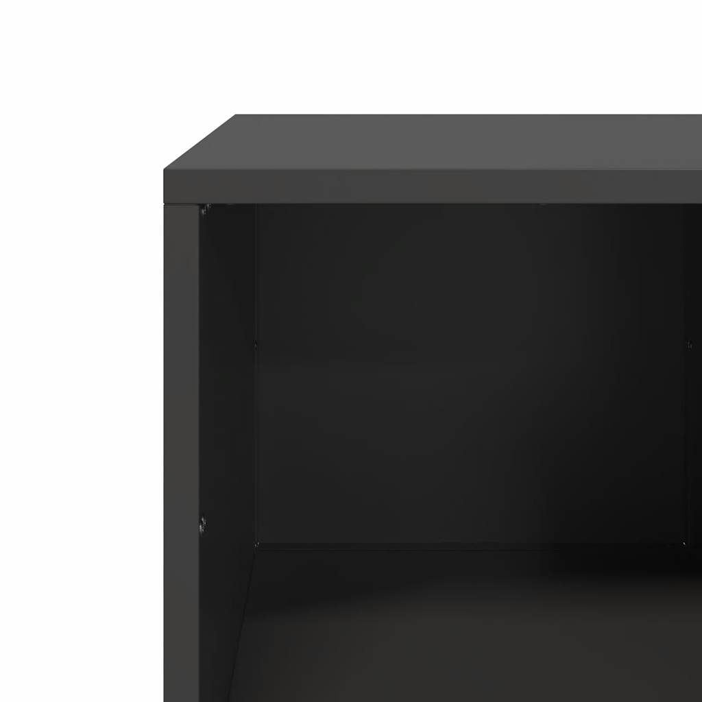 Salongbord Sofabord Svart 101,5x50x43,5 cm kaldvalset stål