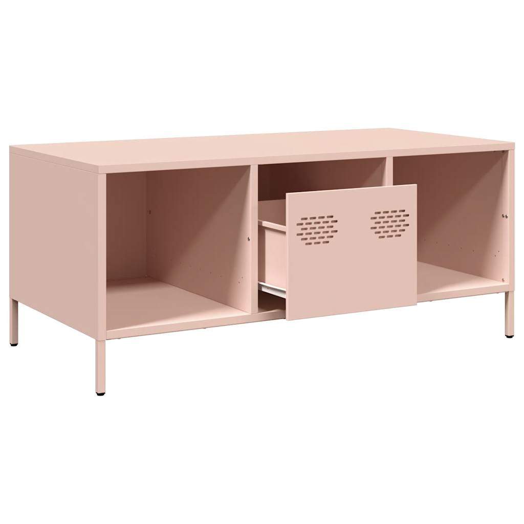 Salongbord Sofabord DIV. rosa 101,5x50x43,5 cm kaldvalset stål
