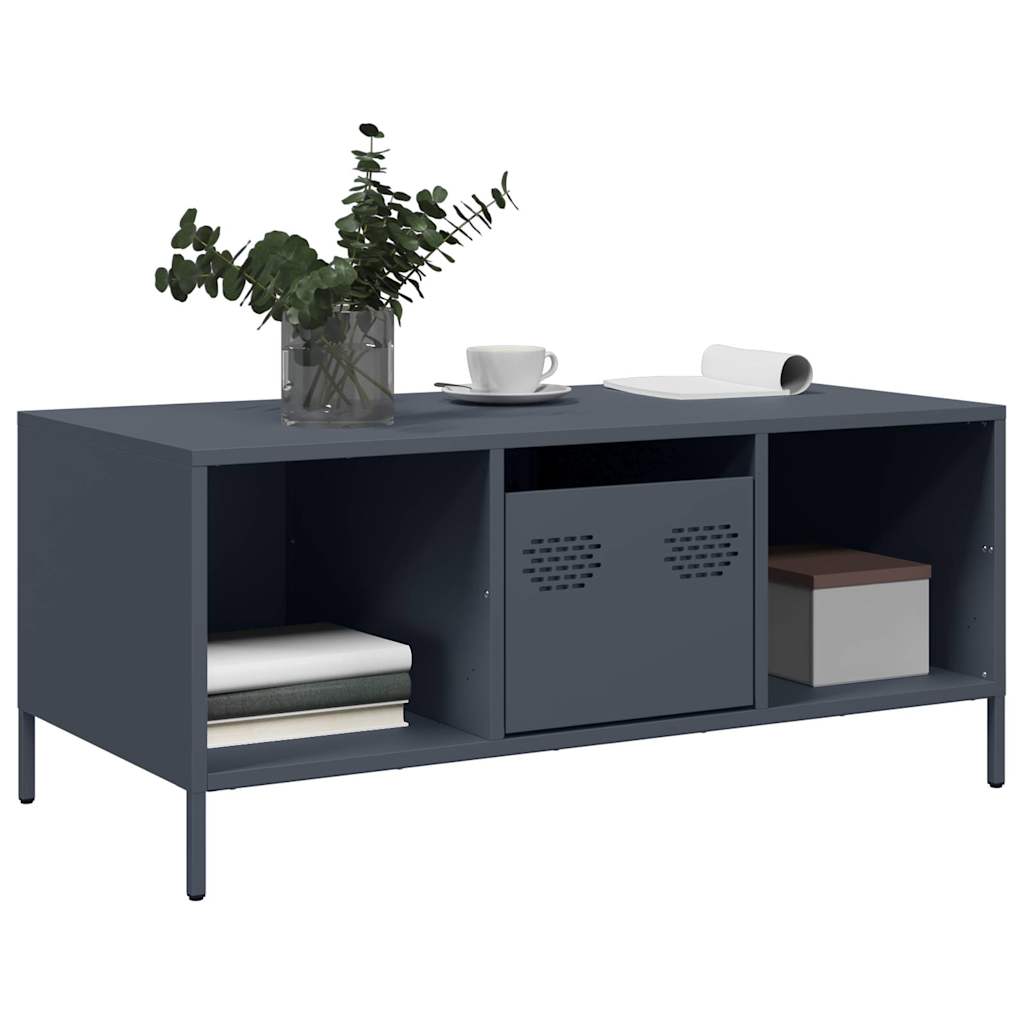 Salongbord Sofabord DIV. antrasitt 101,5x50x43,5 cm kaldvalset stål