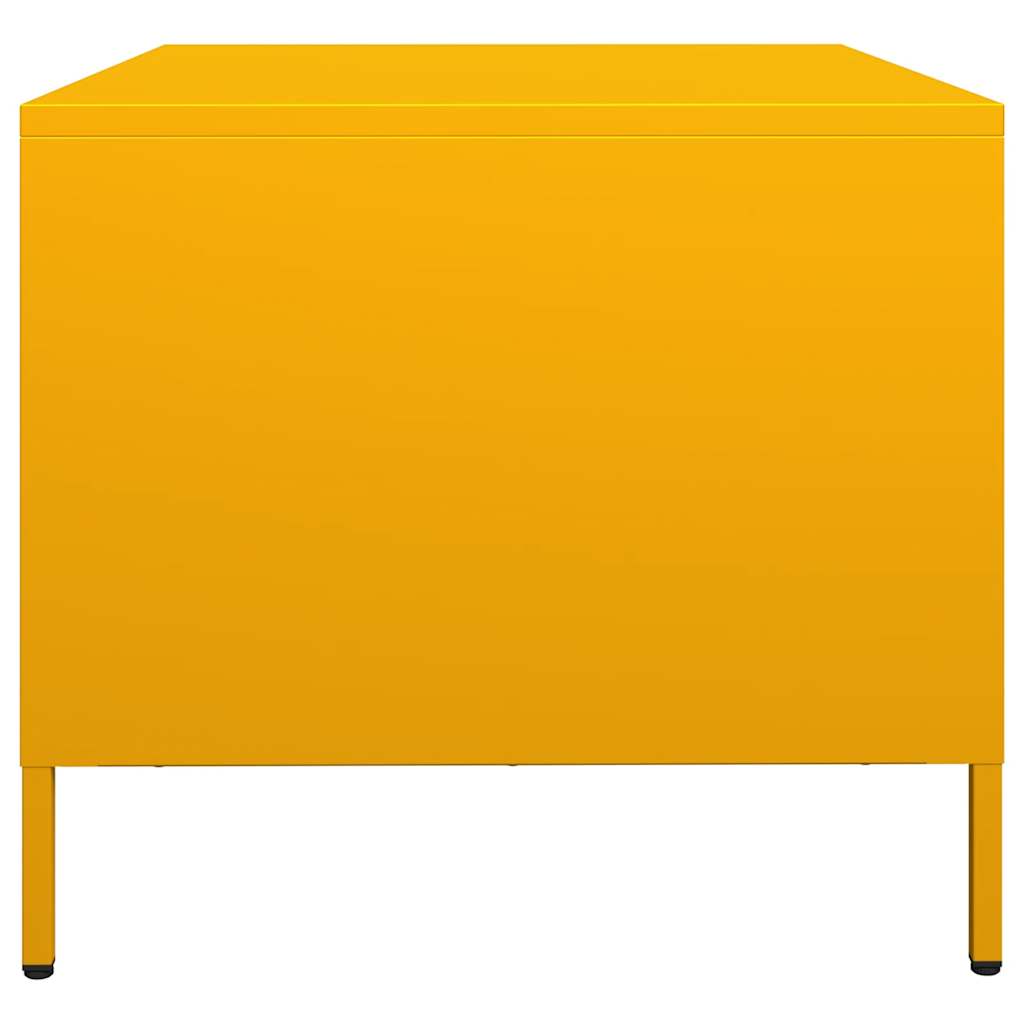Salongbord Sofabord DIV. sennepsgul 101,5x50x43,5 cm kaldvalset stål