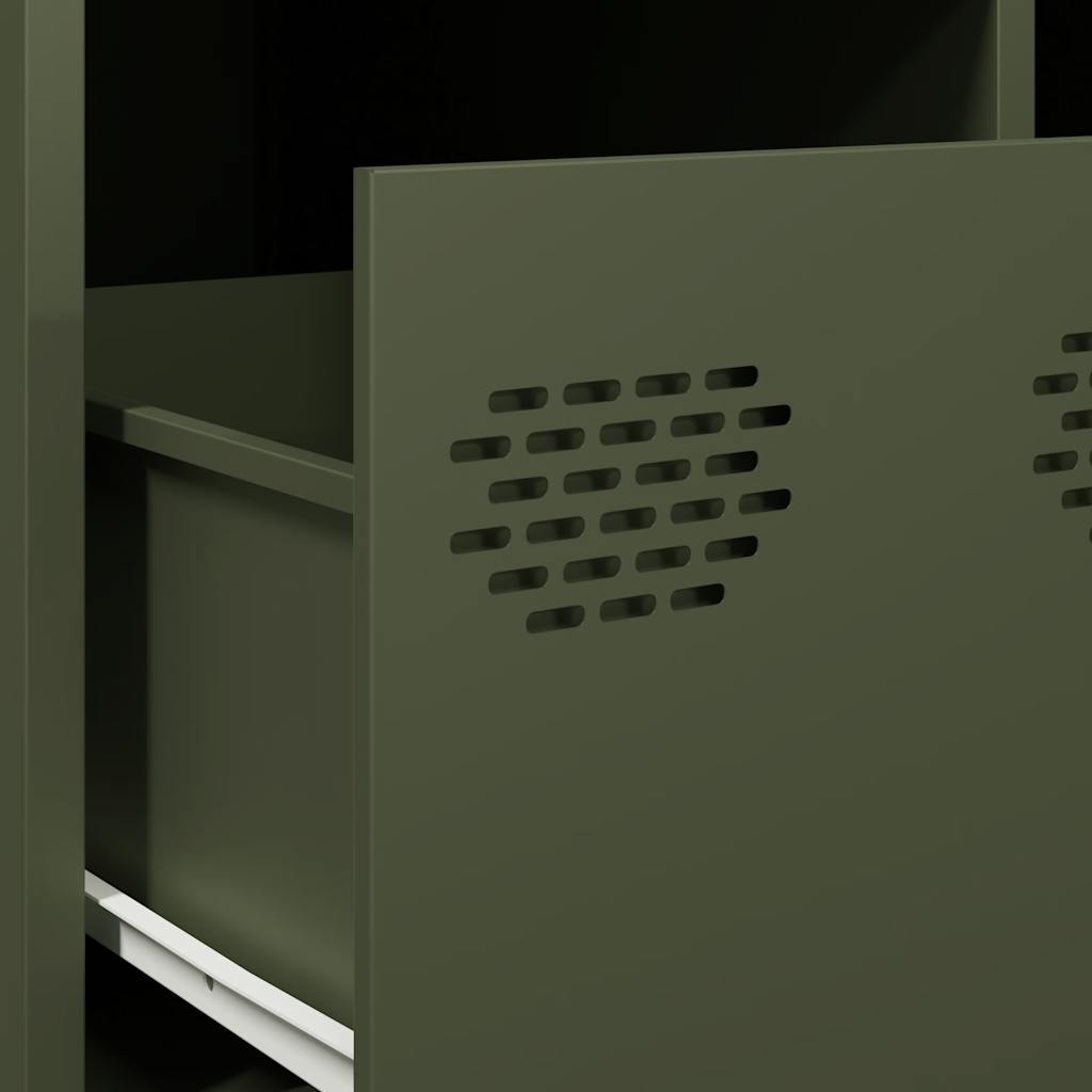 Salongbord Sofabord DIV. olivengrønn 101,5x50x43,5 cm kaldvalset stål