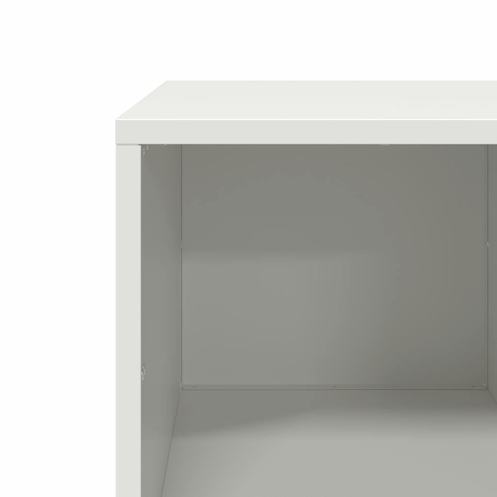 Salongbord Sofabord Hvit 101,5x50x43,5 cm kaldvalset stål