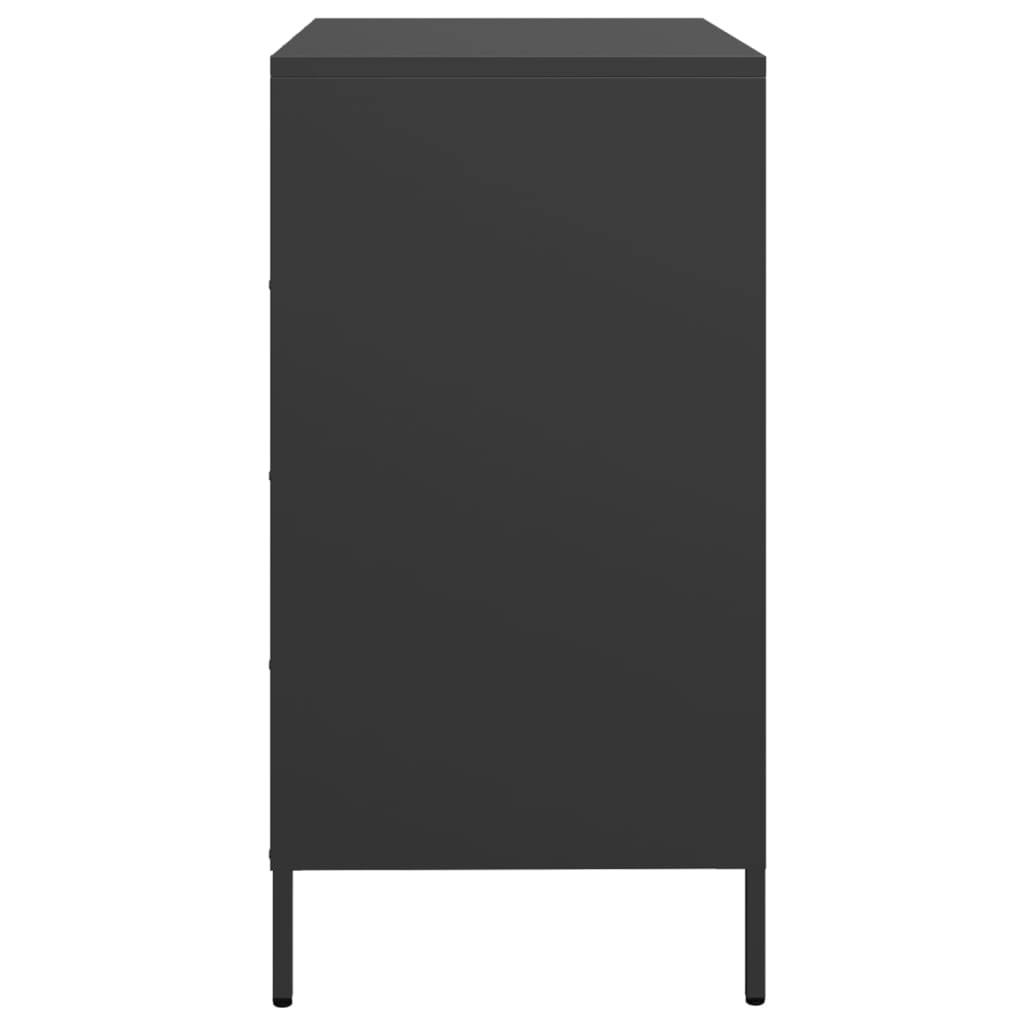 Kommode DIV. Svart 68x39x73,5 cm kaldvalset stål