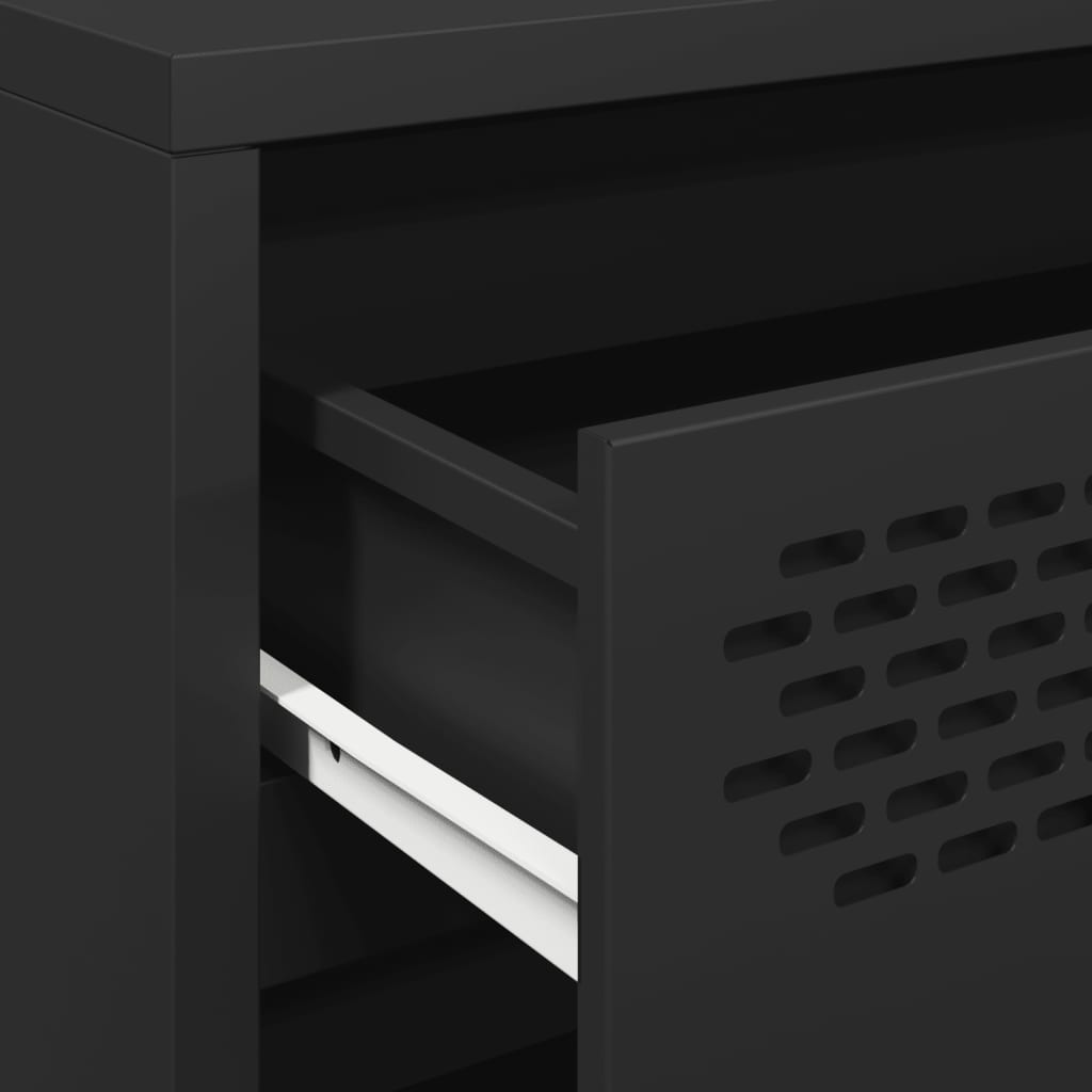 Kommode DIV. Svart 68x39x73,5 cm kaldvalset stål