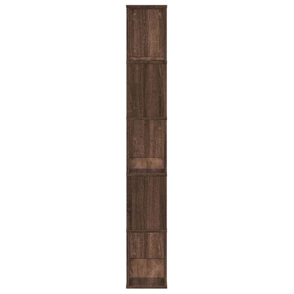 Bokhylle Brun Eik 5 etasjer 80,5x23,5x162,5 cm