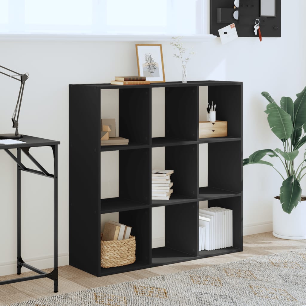 Bokhylle Svart 102x32x102 cm