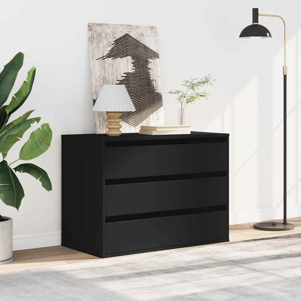 Kommode Svart 80x41x58 cm