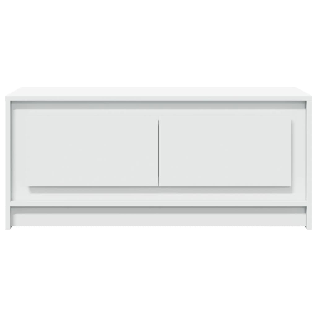 Salongbord Sofabord Hvit med LED-lys