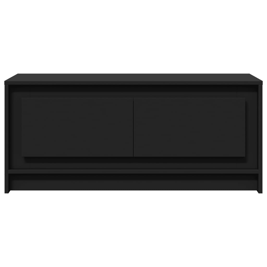 Salongbord Sofabord Svart med LED-lys