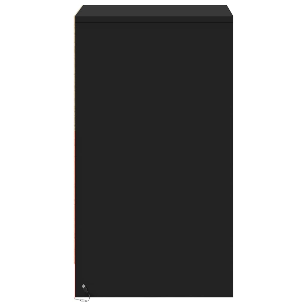 Nattbord Sengbord Svart med LED