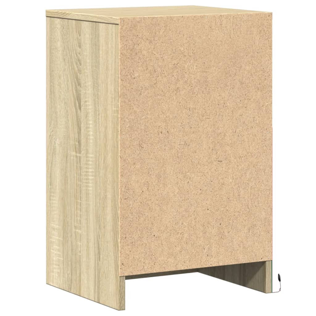 Nattbord Sengbord Sonoma Eik med LED