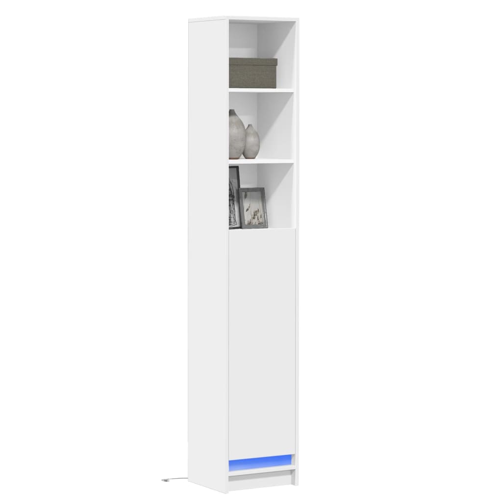 Skjenk Hvit med LED 36x32,5x200 cm