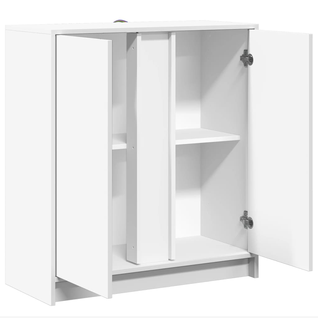 Skjenk Hvit med LED 77x34x85 cm