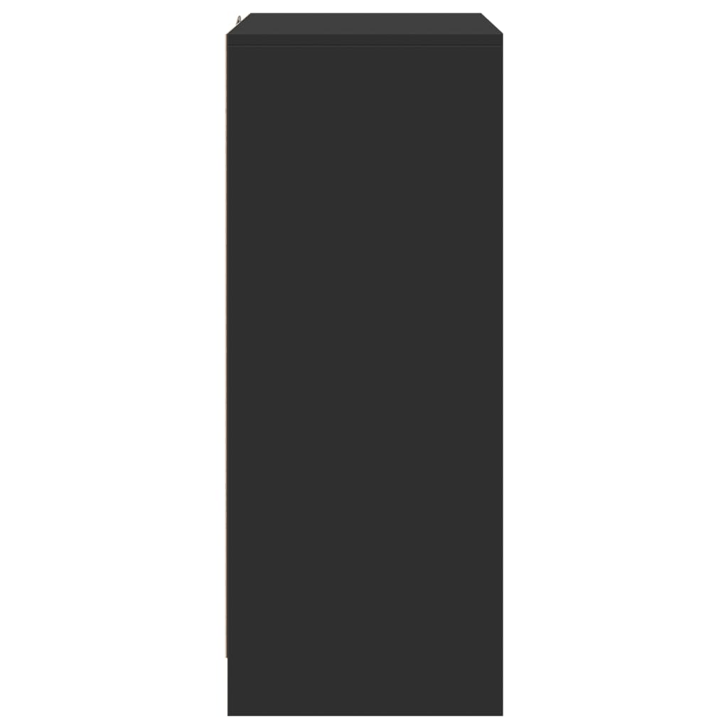 Skjenk Svart med LED 77x34x85 cm