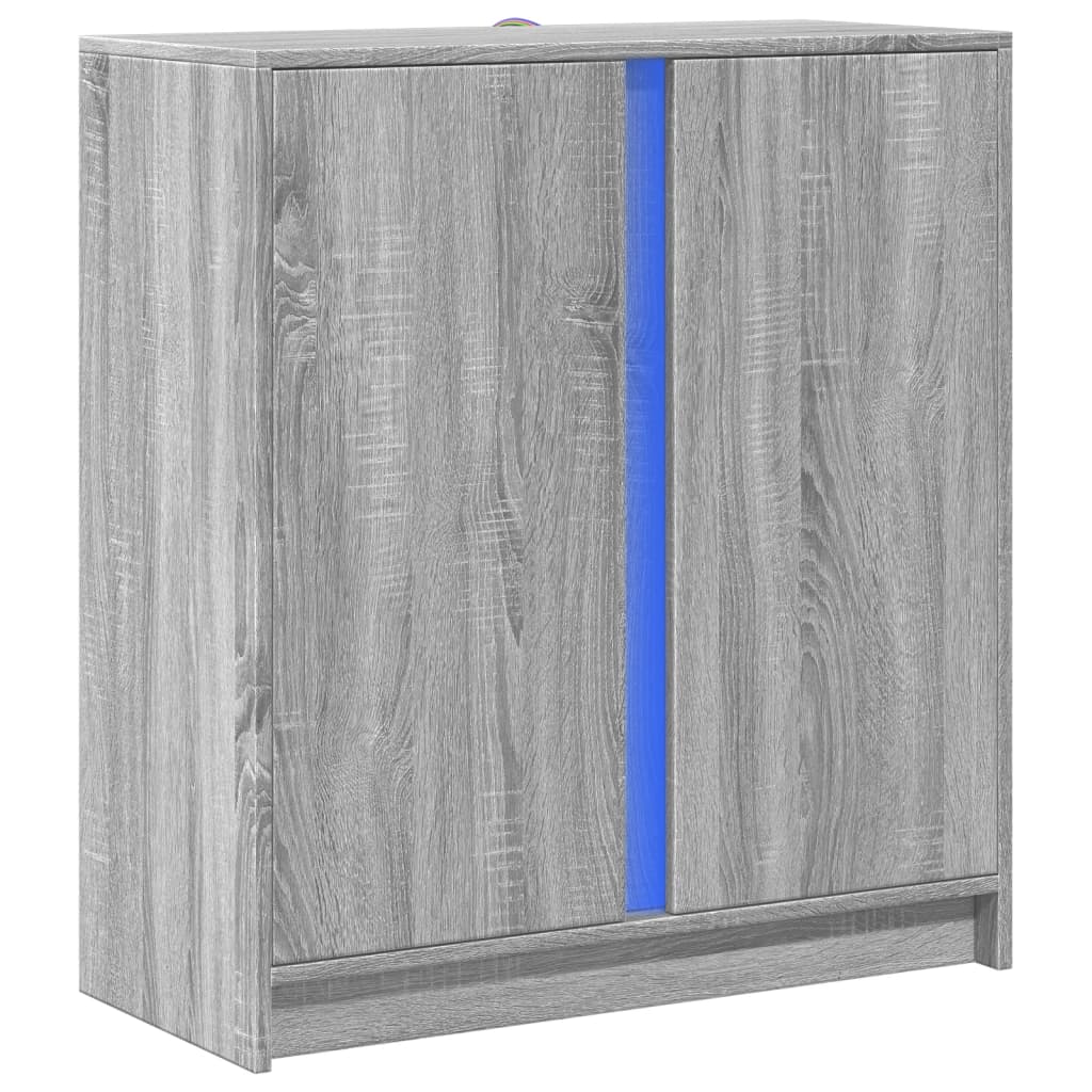 Skjenk Sonoma Grå med LED 77x34x85 cm