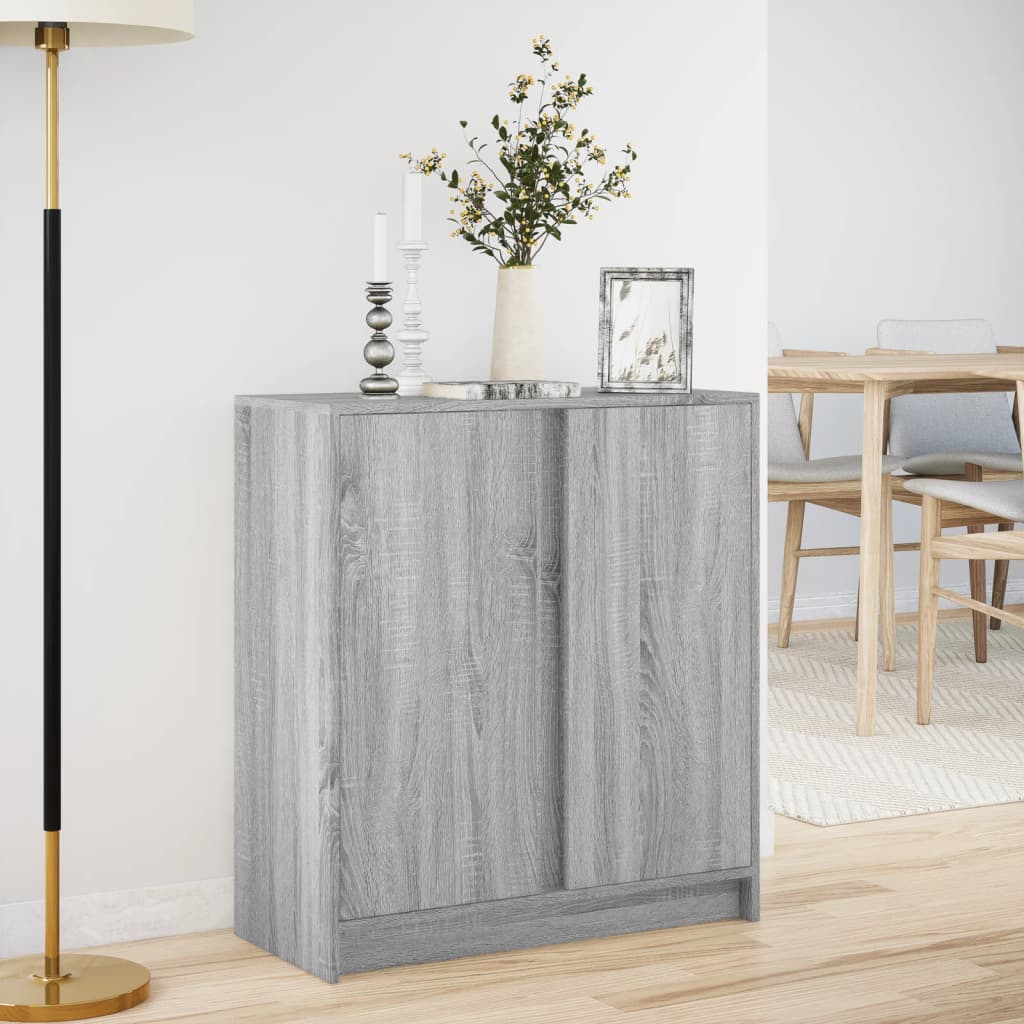Skjenk Sonoma Grå med LED 77x34x85 cm