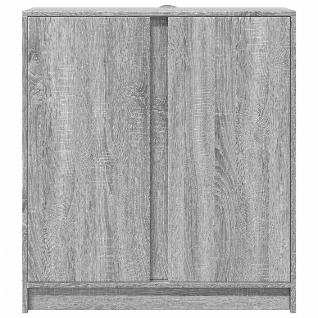Skjenk Sonoma Grå med LED 77x34x85 cm