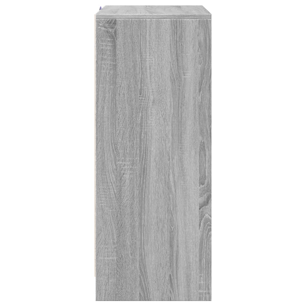 Skjenk Sonoma Grå med LED 77x34x85 cm