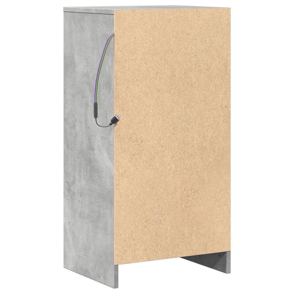 Skjenk Betonggrå med LED 42,5x34x85 cm