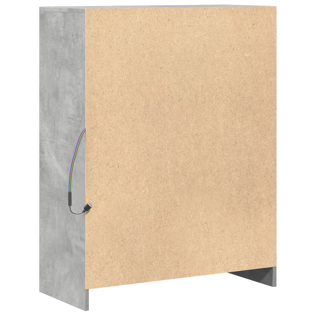 Skjenk Betonggrå med LED 77x34x100 cm