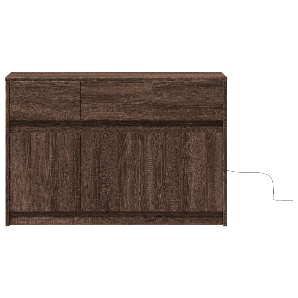 TV-Møbel Brun Eik TV-benk med LED 91x34x61 cm