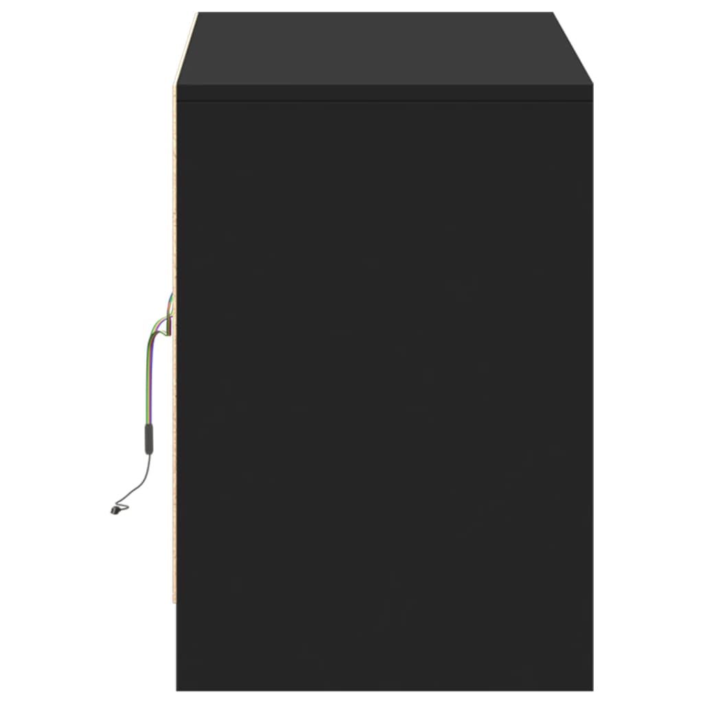 TV-Møbel Svart TV-benk med LED 100x34x50 cm