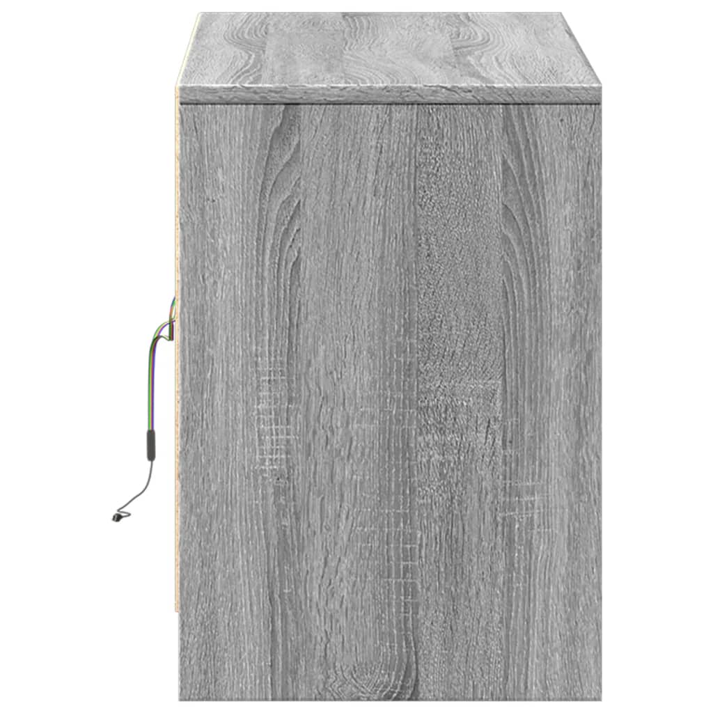 TV-Møbel Sonoma Grå TV-benk med LED 100x34x50 cm