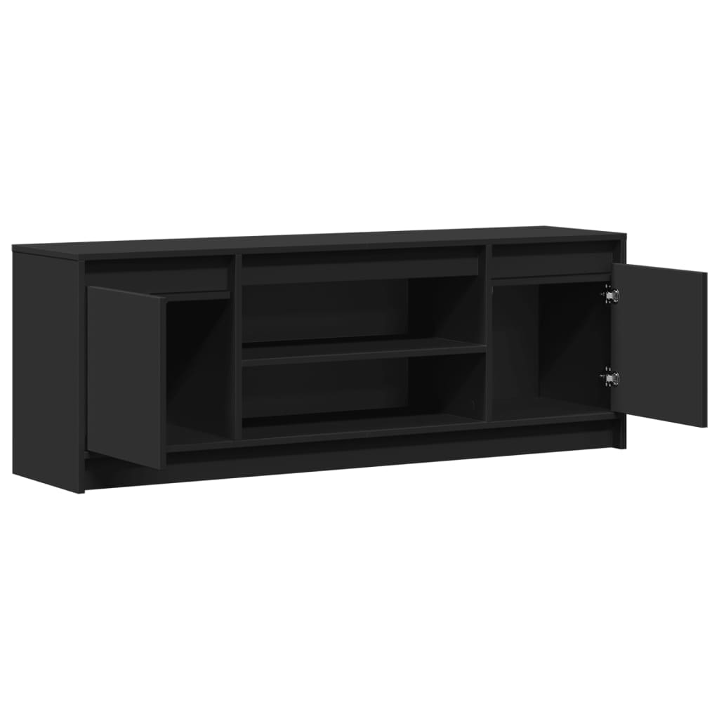 TV-Møbel Svart TV-benk med LED 139,5x34x50 cm