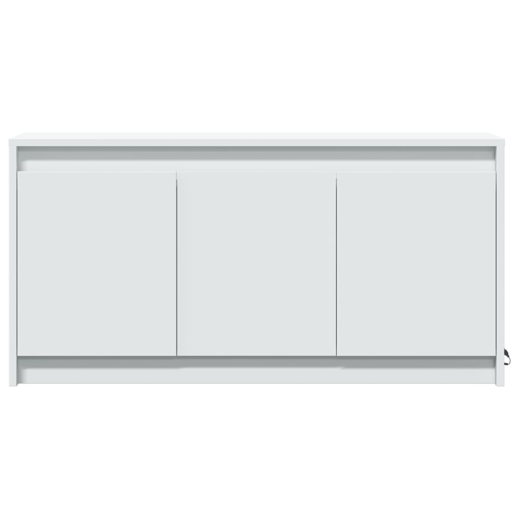TV-Møbel Hvit TV-benk med LED 100x34x50 cm