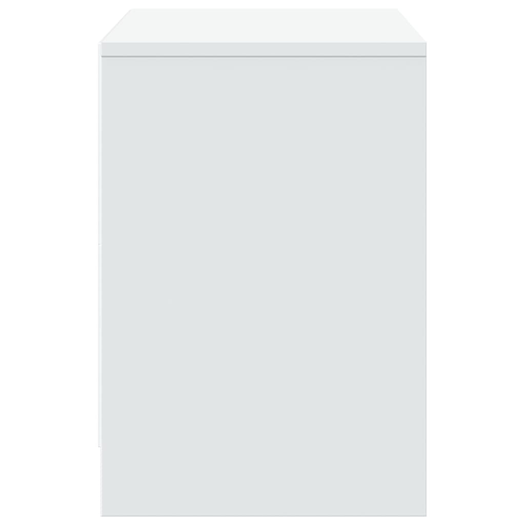 TV-Møbel Hvit TV-benk med LED 100x34x50 cm