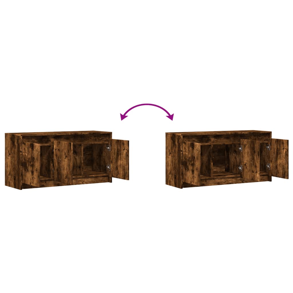 TV-Møbel Røkt Eik TV-benk med LED 100x34x50 cm