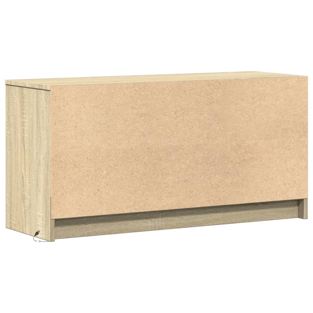 TV-Møbel Sonoma Eik TV-benk med LED 100x34x50 cm