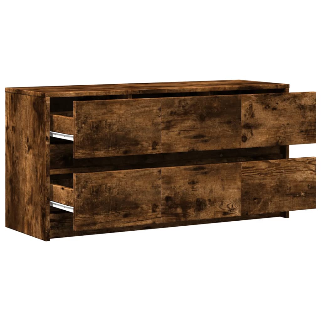 TV-Møbel Røkt Eik TV-benk med LED 100x34x50 cm