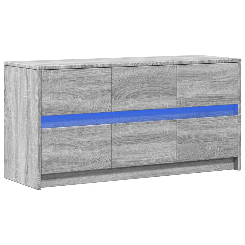 TV-Møbel Sonoma Grå TV-benk med LED 100x34x50 cm