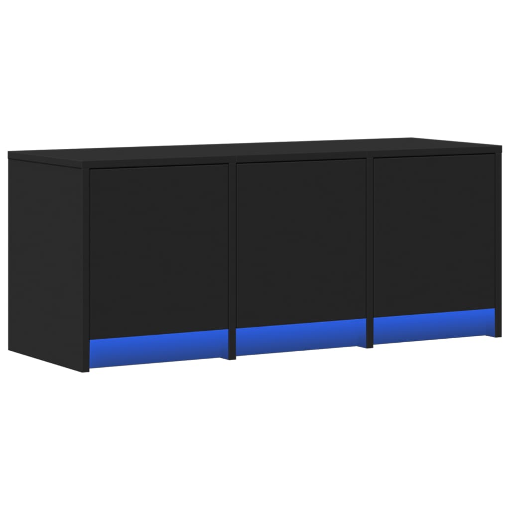 TV-Møbel Svart TV-benk med LED 97x34x40 cm