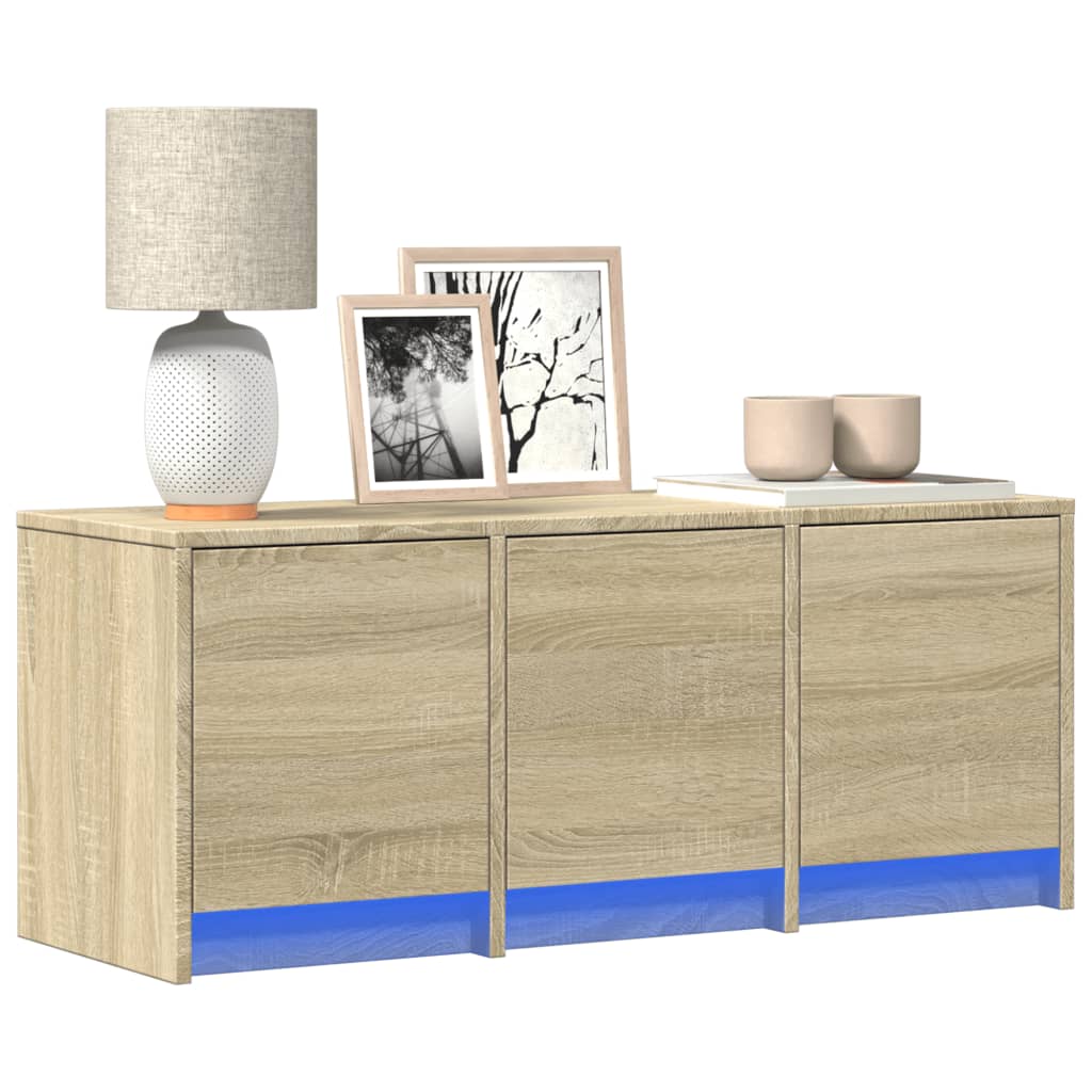TV-Møbel Sonoma Eik TV-benk med LED 97x34x40 cm