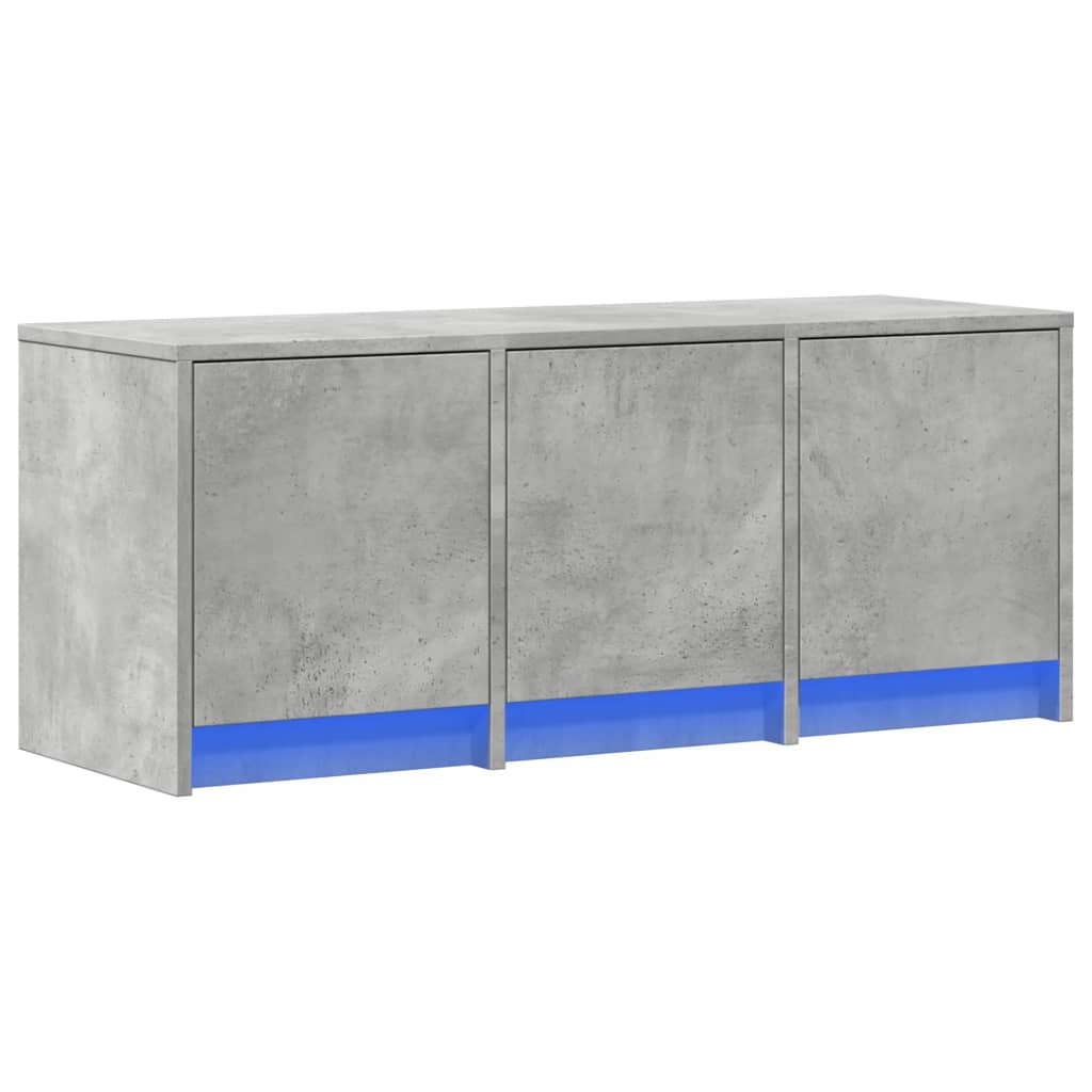 TV-Møbel Betonggrå TV-benk med LED 97x34x40 cm