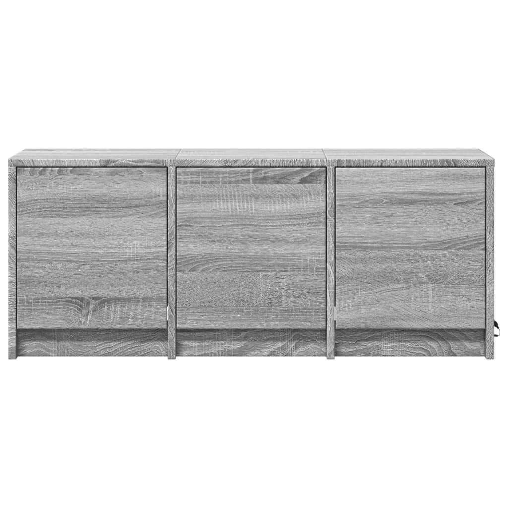 TV-Møbel Sonoma Grå TV-benk med LED 97x34x40 cm