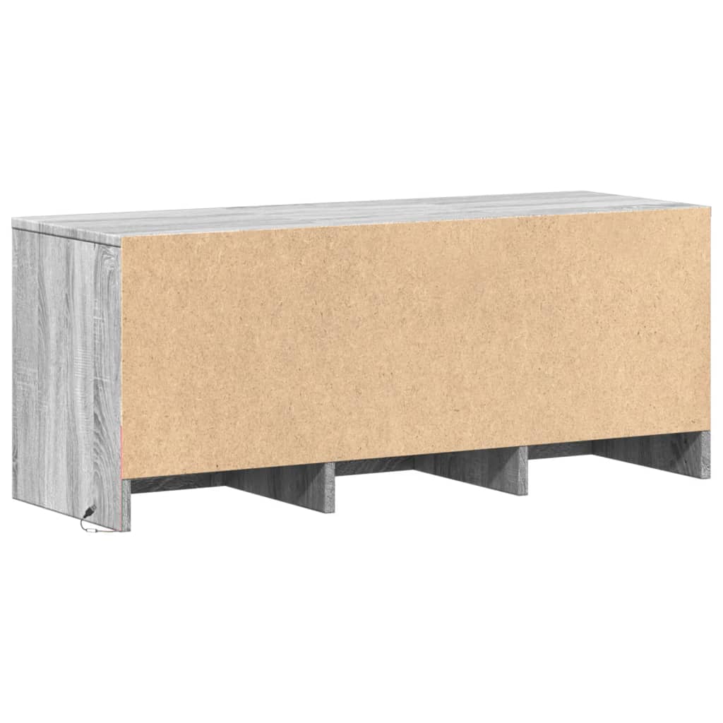 TV-Møbel Sonoma Grå TV-benk med LED 97x34x40 cm