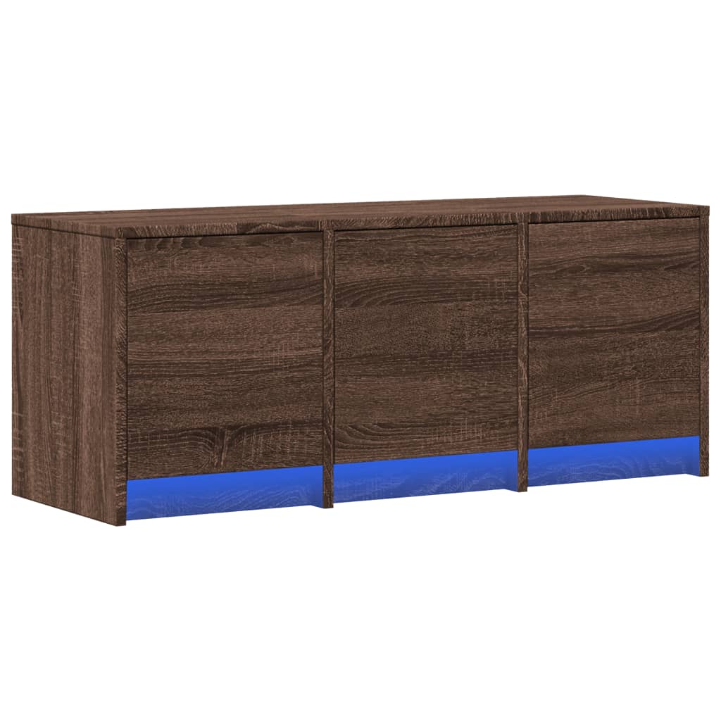 TV-Møbel Brun Eik TV-benk med LED 97x34x40 cm