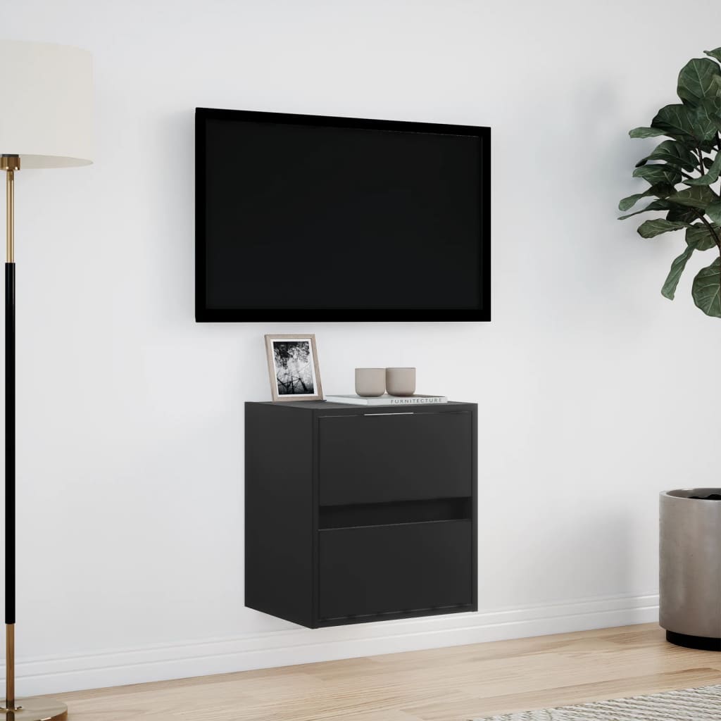 TV-Møbel Svart Tv-benk med LED 41x31x45 cm