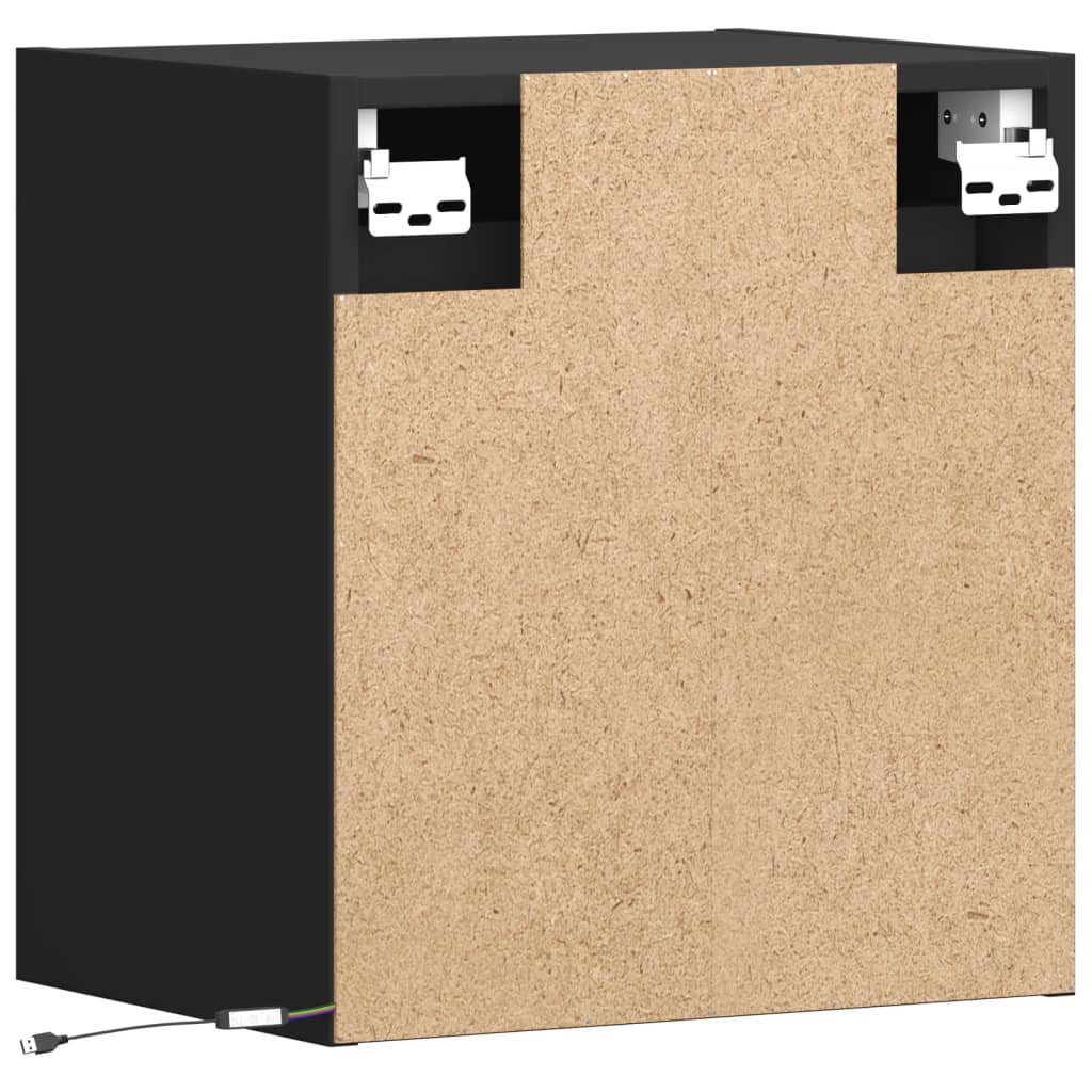 TV-Møbel Svart Tv-benk med LED 41x31x45 cm