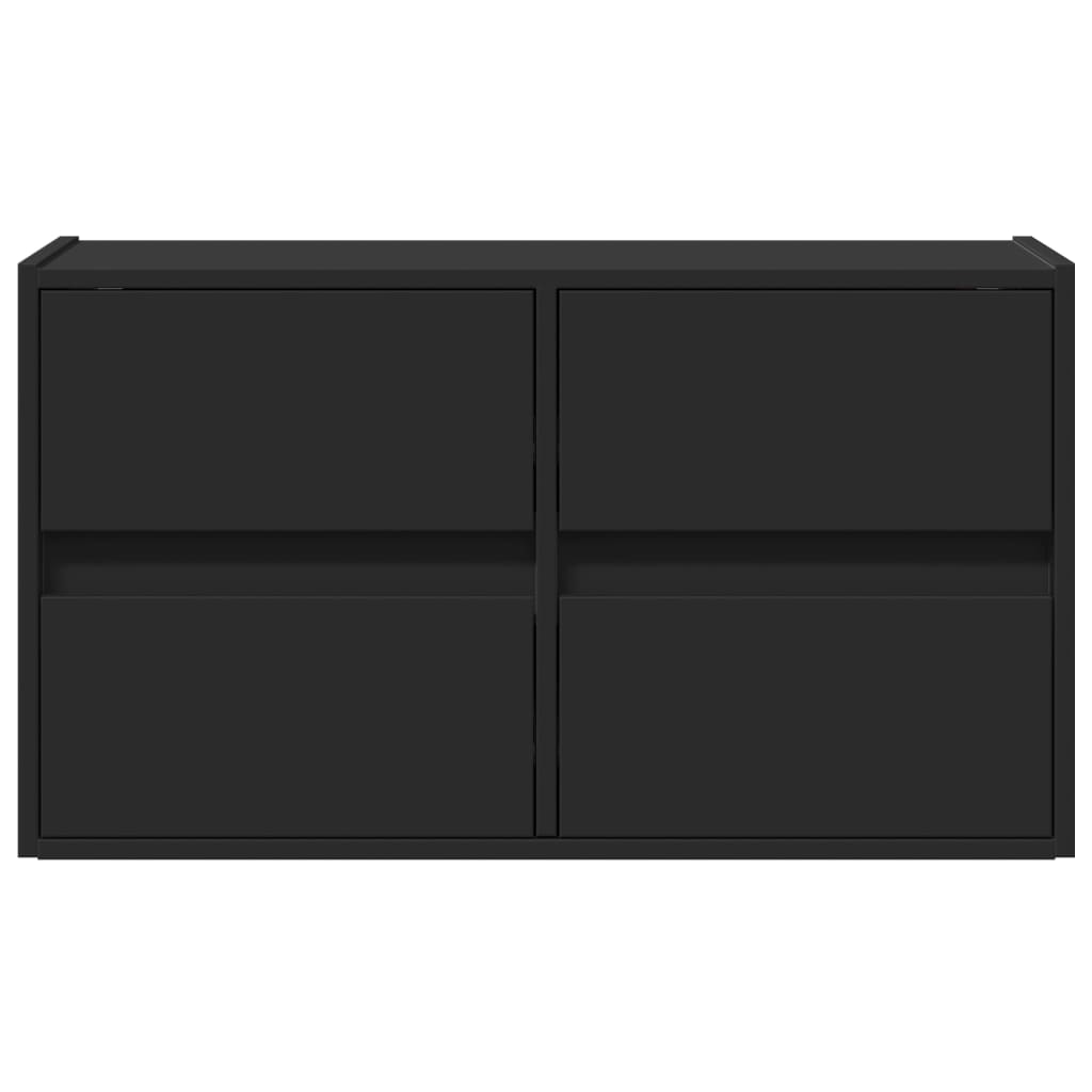 TV-Møbel Svart TV-benk med LED 80x31x45 cm