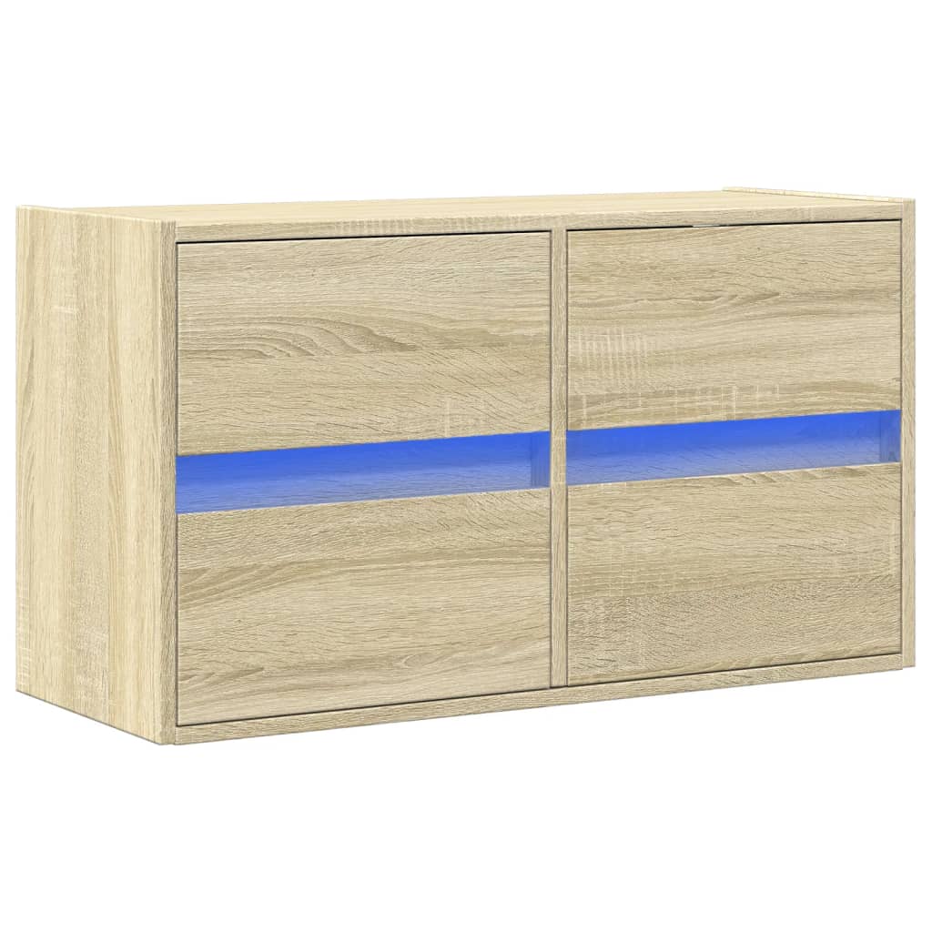 TV-Møbel Sonoma Eik TV-benk med LED 80x31x45 cm